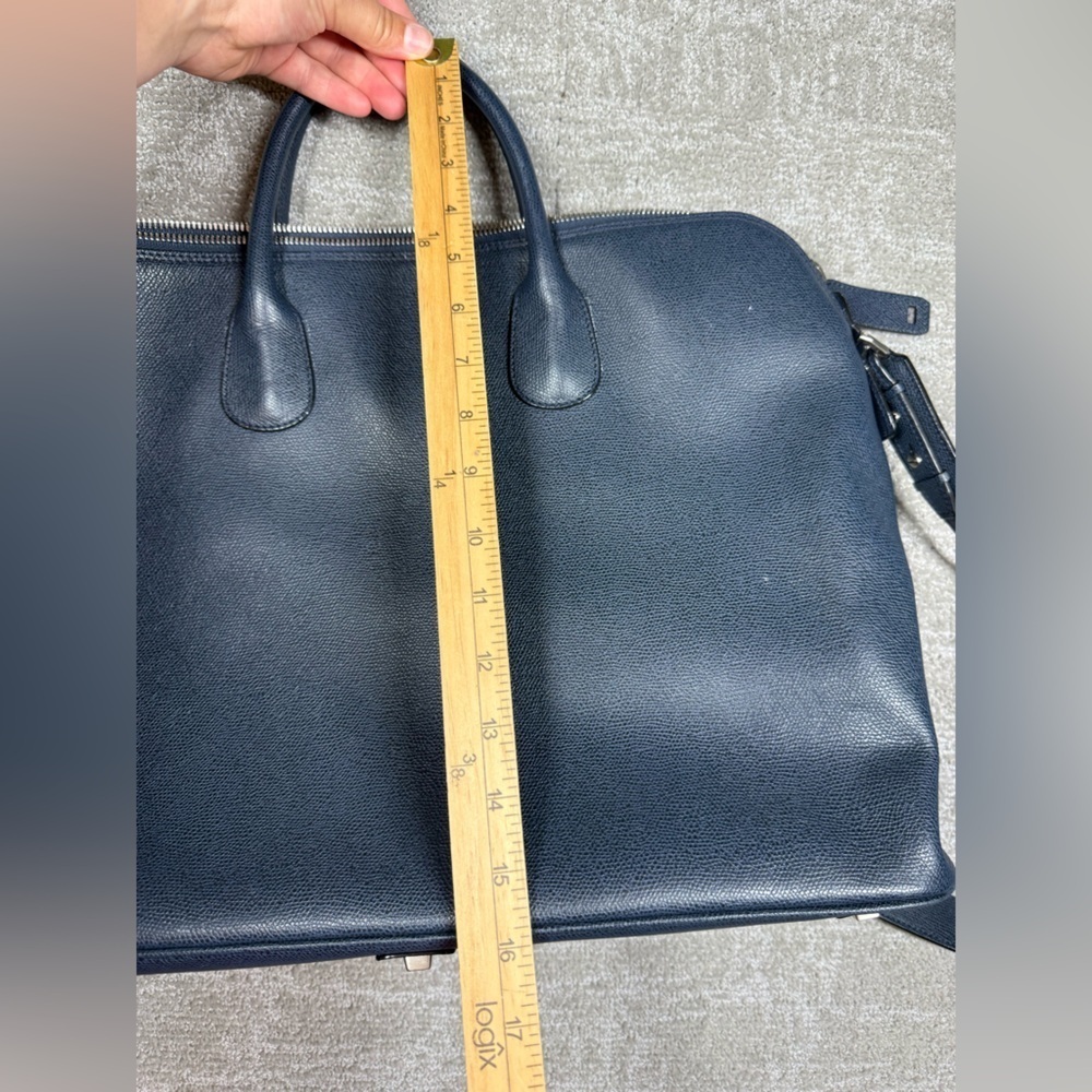 Valextra MyLogo Bowling Bag Blue - Picture 16 of 16